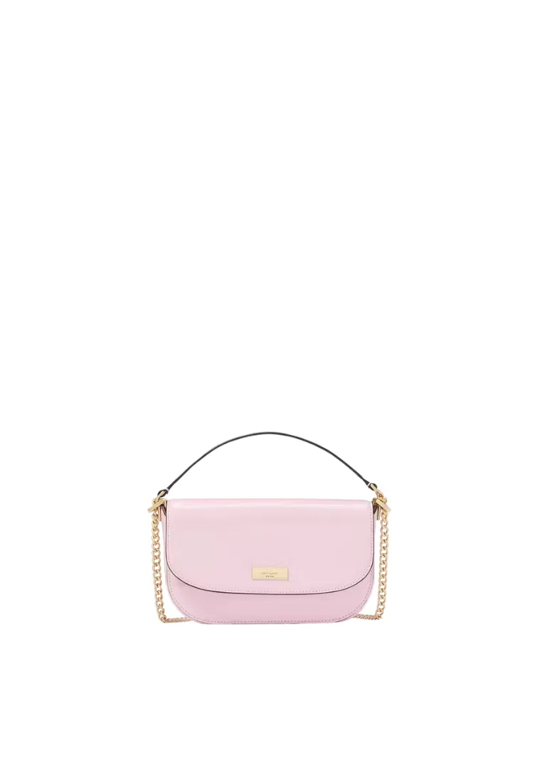 ( PREORDER ) Kate Spade Krista Patent Chain Crossbody Bag In Pink Horizon KK101