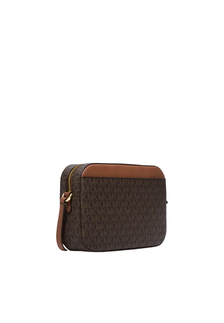( PREORDER ) Michael Kors Jet Set Large Logo Crossbody Bag In Brown 35S1GTTC9B