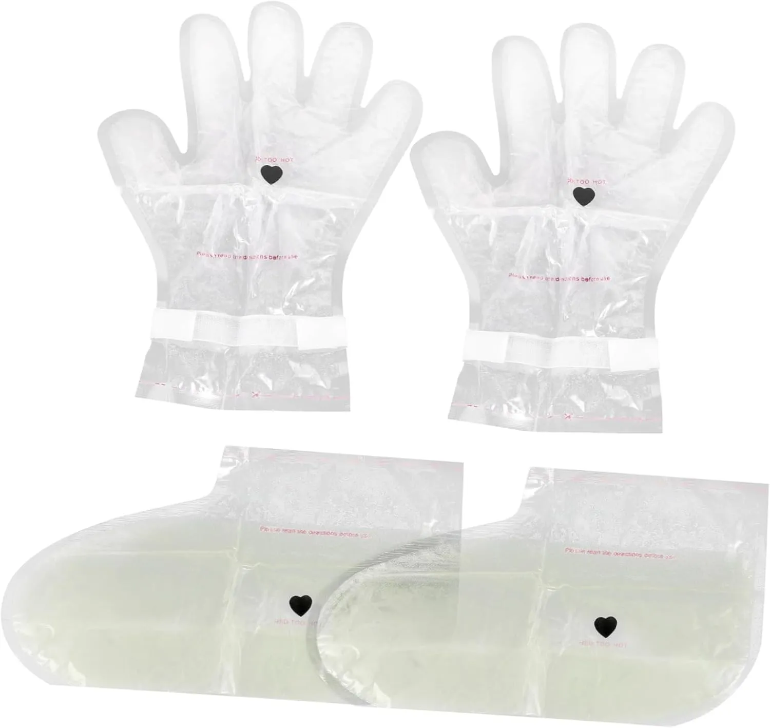 1 Set Hand Care Gloves Paraffin Wax Moisturizing Foot Pouches for Home Nourishing Skin Repair Easy to Use for Moisturizing Rejuvenating