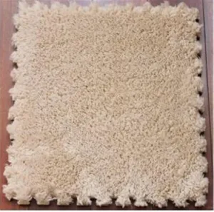 10pcs Room Bedroom Soft Patchwork Mat Magic Cube Slip-Resistant Carpet for Outdoor Toys, Playroom, Deck, Patio, Basement Home Gym(Beige)