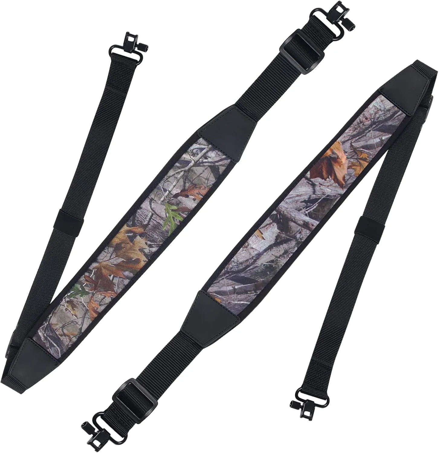 1/2 Pack Rifle Sling, Anglecai Gun Sling 2 Point Sling with Swivels Shotgun Sling Neoprene Padded, Length Adjustable Shotgun Strap Tactical Rifle Gun Sling Hunting