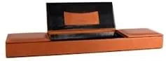 3 Compartment Desk Organizer in Chestnut Correspondent