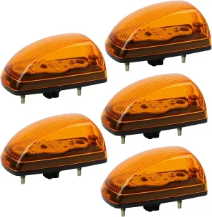 5 PCS LED Cab Roof Clearance MarkerLight Front Top Amber Lamps Fit for Freightliner M2 106 112 Business Class A06-40578-000