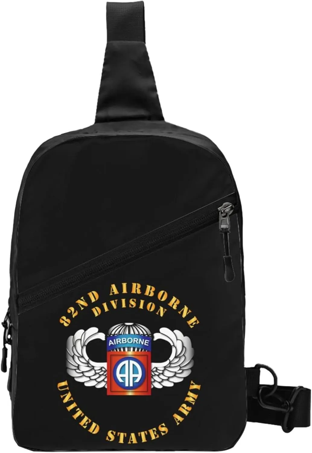 82nd Airborne Division Sling Bag For Women Mens Crossbody Bag Shoulder Bag Travel Hiking Crossbody Bag Casual Backpack Chest Bag