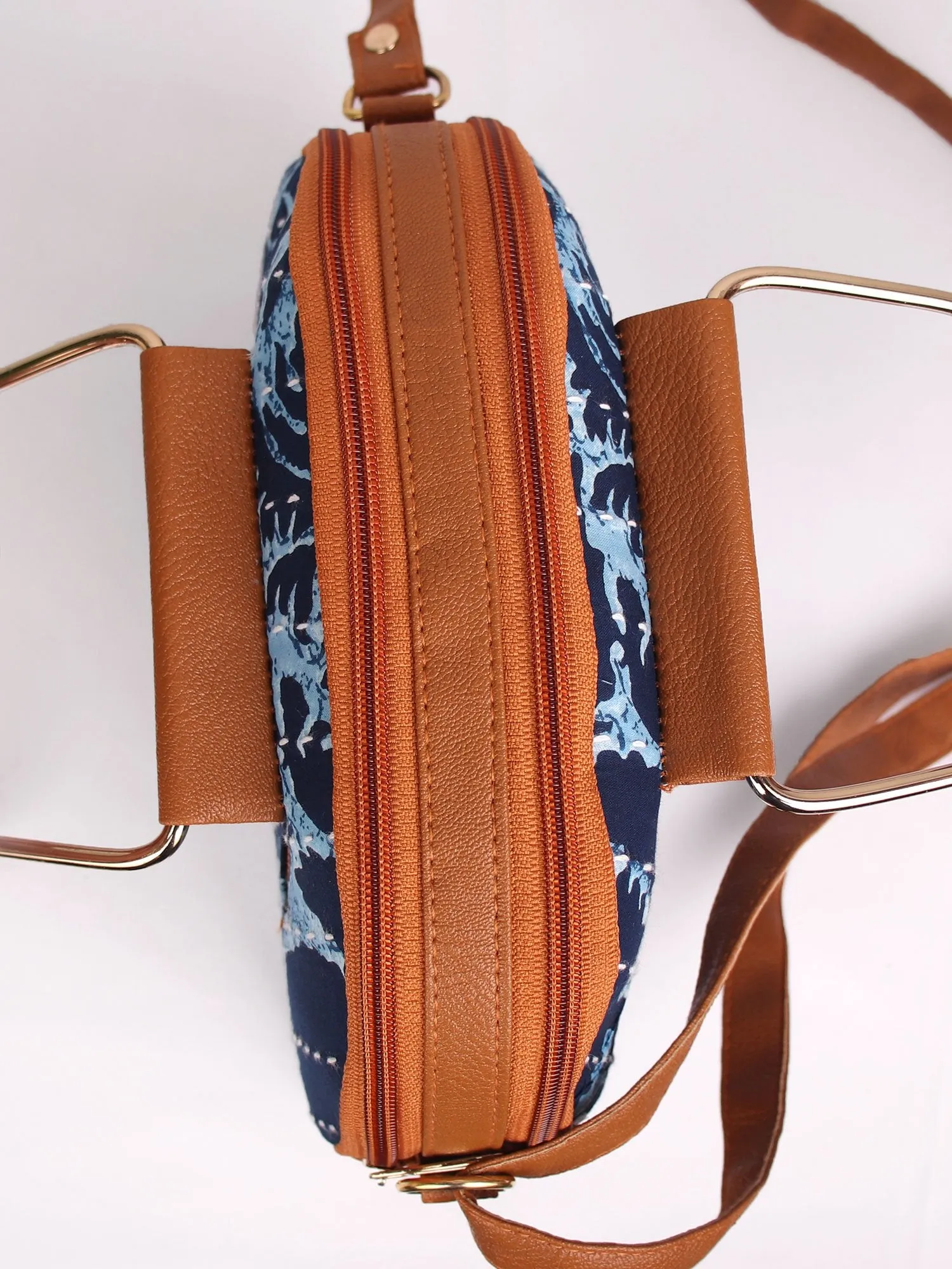 ABSTRACT FLOWERS STATEMENT HANDBAG