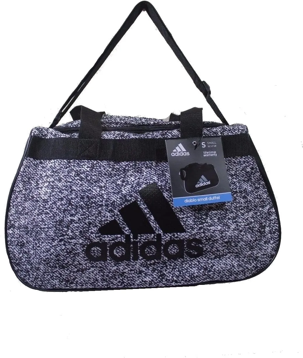 Adidas Diablo Small Duffel Gym Sports Bag Kapow Print Black White