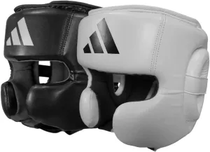 adidas Super Pro Boxing Headgear - White/Gold Head Gear, L - Boxing Headgear for Men & Women - for MMA, Training, Gym & Boxing