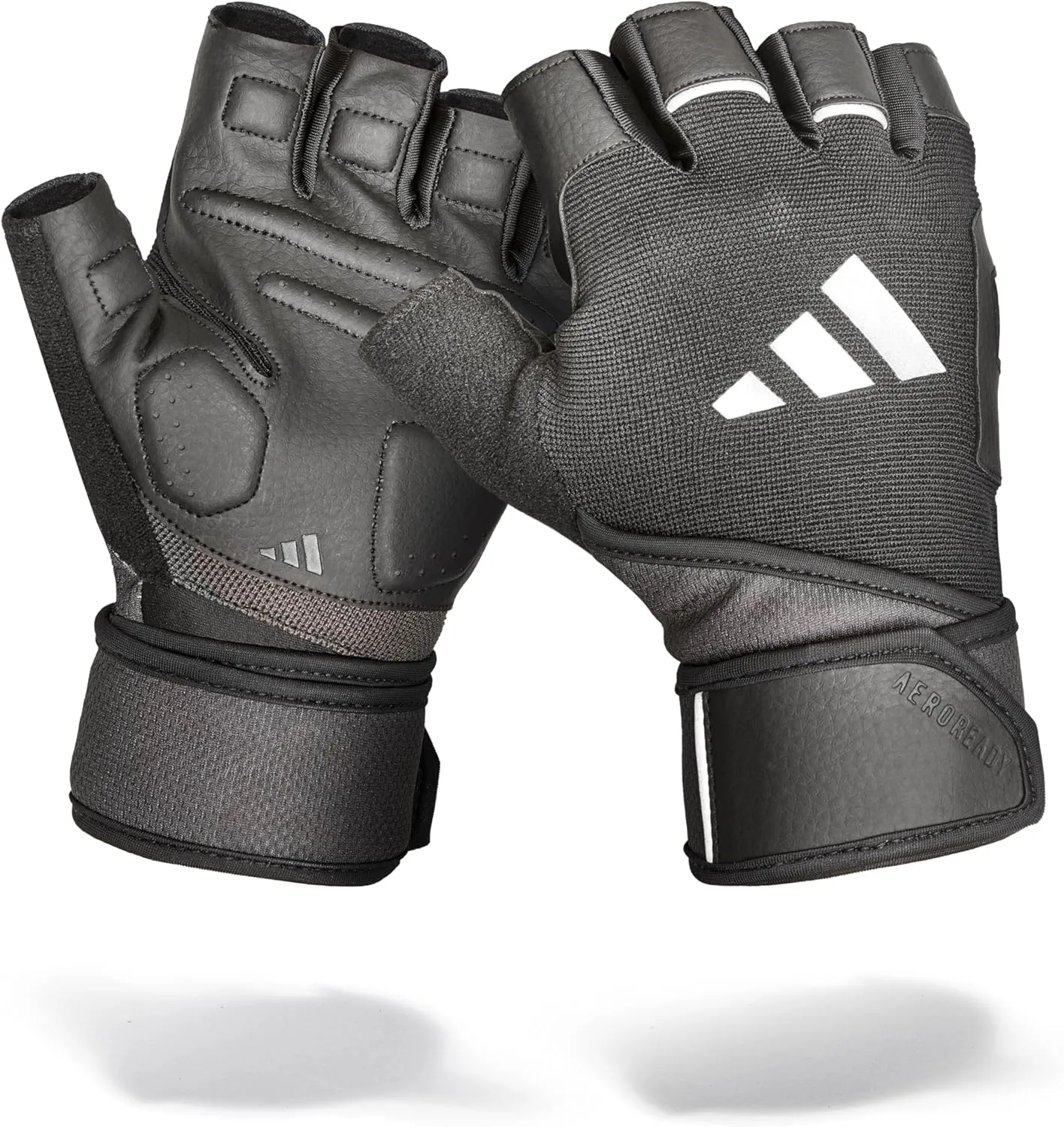 adidas Wrist Wrap Training & Weightlifting Gloves, Fingerless Workout Gloves
