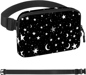 Aesthetic Stars and Moon-1510 Crossbody Fanny Pack for Men&Women,Belt Bag for Travel Casual Walking Running Hiking Cycling