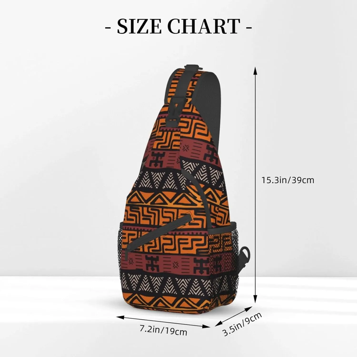 African Crossbody Bag African Art Shoulder Bag Backpack Africa Sling Bag Chest Casual Daypack for Outdoor