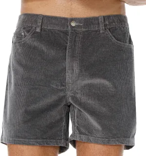 AIMPACT Mens Corduroy Shorts 5/6 Inseam Casual Elastic Waist Drawstring Summer Beach Shorts for Men with Pockets