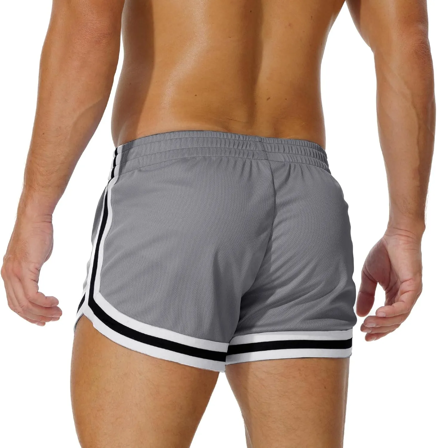 AIMPACT Men's Mesh Running Shorts Retro 3 Inch Quick Dry Gym Athletic Workout Short Shorts