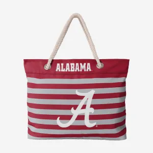 Alabama Crimson Tide Nautical Stripe Tote Bag