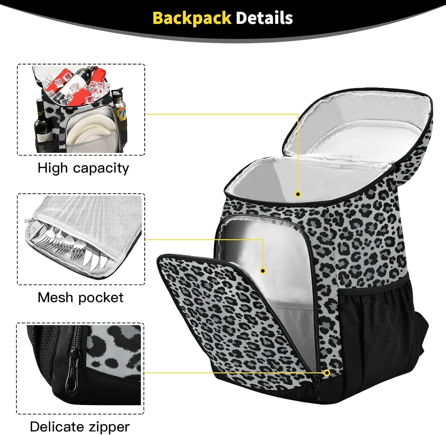 ALAZA Backpack Cooler for Women Men Insulated Waterproof Leak Proof Coolers for Hiking Camping Beach, 36 Cans