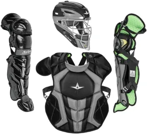 All-Star Catcher’s Gear Kit – Includes Helmet, Chest Protector & Leg Guards – Lightweight, Durable Baseball Protective Set, Meets NOCSAE