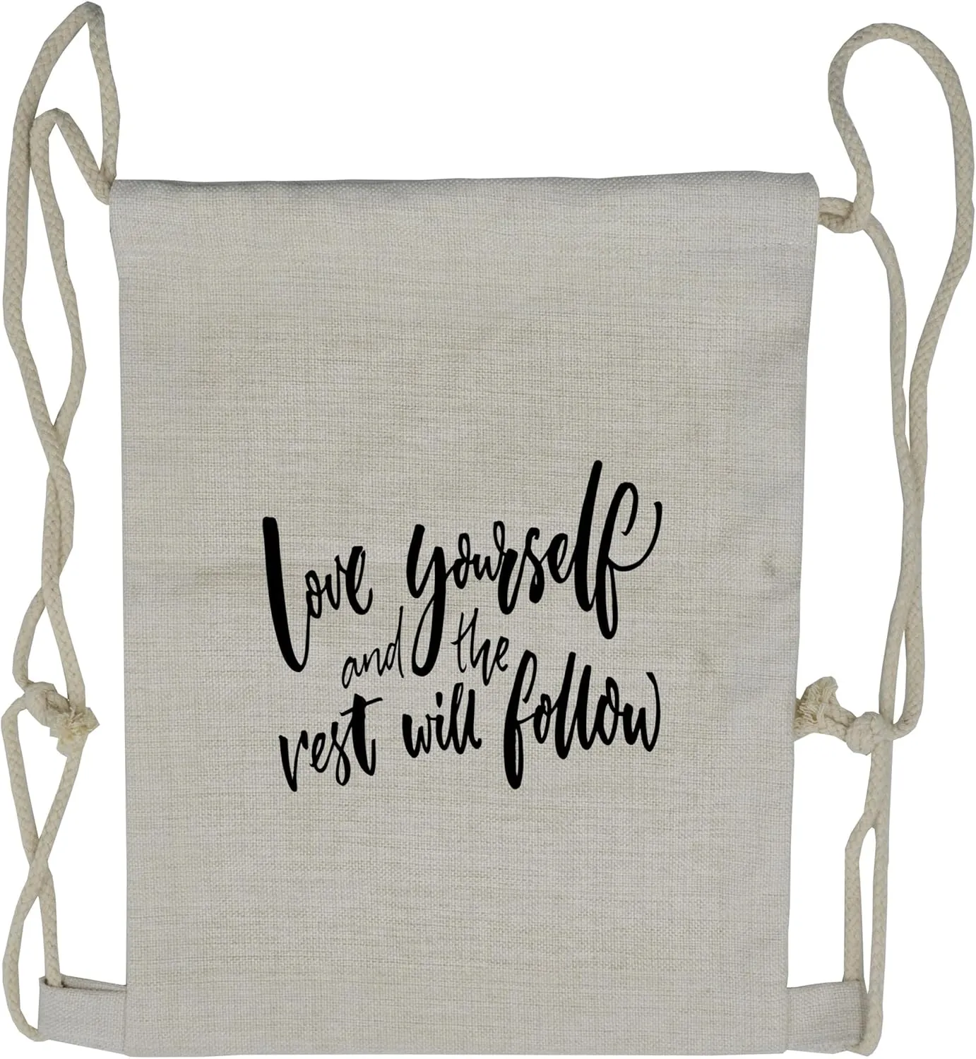 Ambesonne Saying Drawstring Backpack, Self Love Wisdom Words, Sackpack Bag