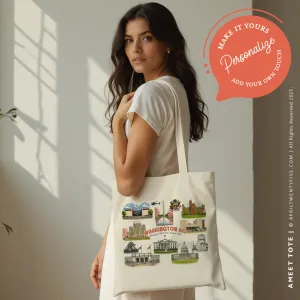 AMELIA | Washington DC Tote Souvenir Canvas Tote Bag