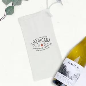Americana - Custom Canvas Wine Bag