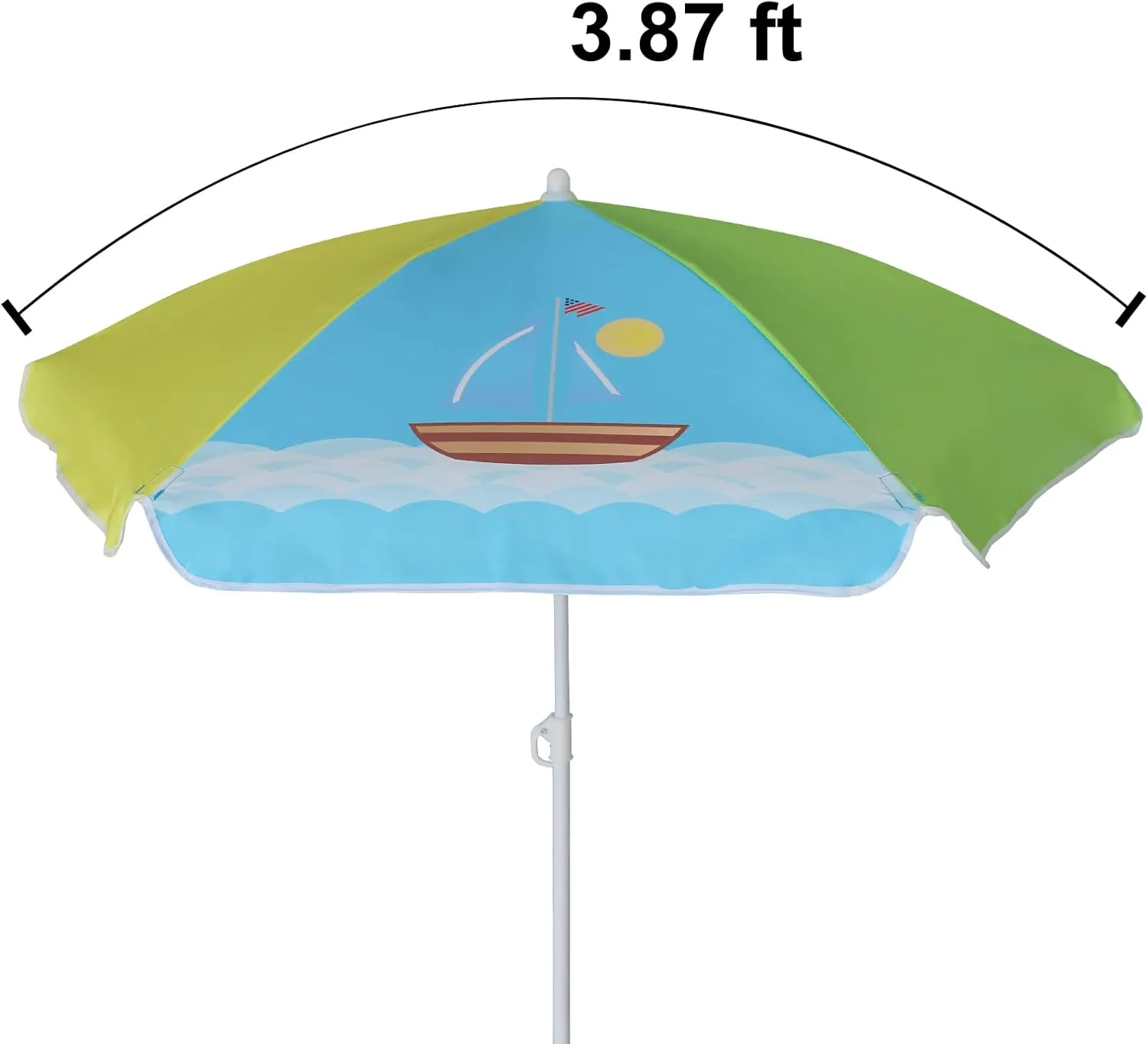 AMMSUN 47 Inch Seaside Beach Umbrella for Sand and Water Table - Kids Durable Umbrellas for children Beach Camping Garden Outdoor Play Shade