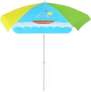 AMMSUN 47 Inch Seaside Beach Umbrella for Sand and Water Table - Kids Durable Umbrellas for children Beach Camping Garden Outdoor Play Shade