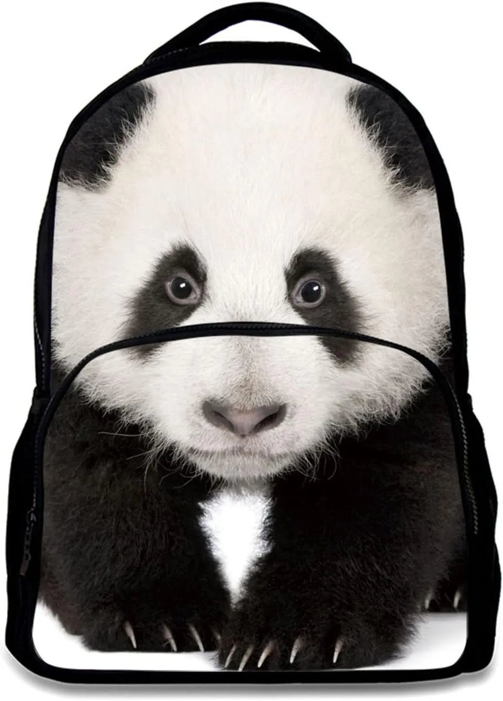 Animal Backpack Panda School Bag 3D Printing 17 Inch For Man/Kid/Girl/Boy/Woman Black Cool Design Casual Daypack