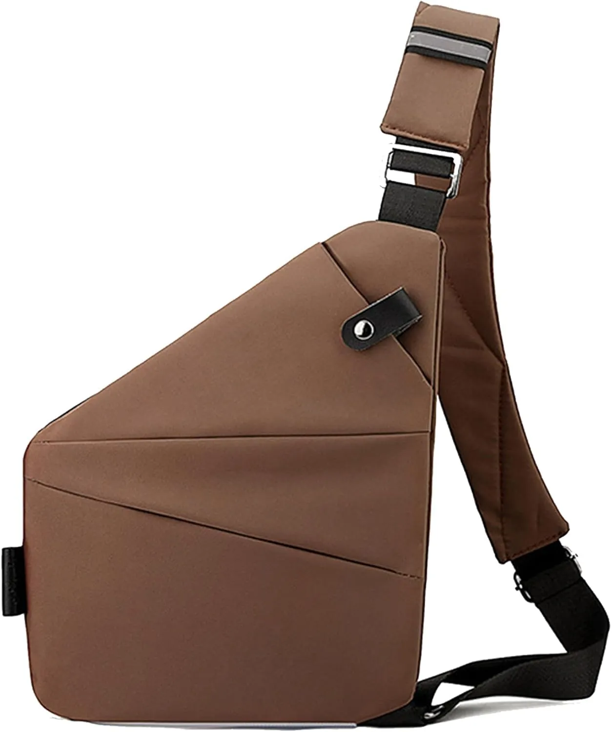 Anti Theft Travel Bag Anti-Theft Bag Slim Sling Bag Cross Body Travel Bag (Coffee,Left Shoulder)