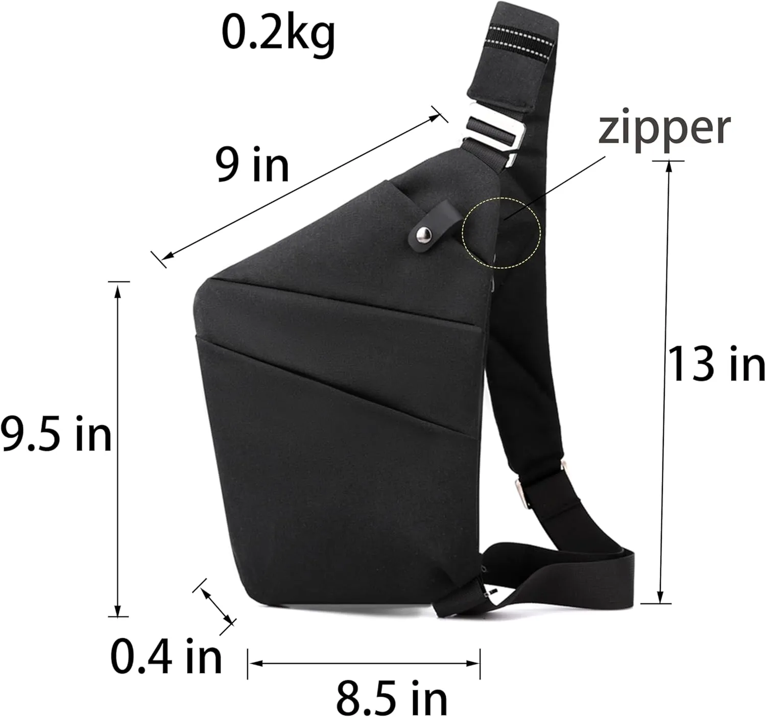 Anti Theft Travel Bag,Sling Bag, Anti-Theft Bag,Slim Sling Bag,Hiking Shoulder Bags for women men (For left-handed people)