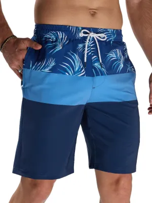 Arcweg Mens Swim Trunks with Compression Liner 2 in 1 9" Swimming Trunks Quick Dry Men's Swimwear for Surfing Summer Beach