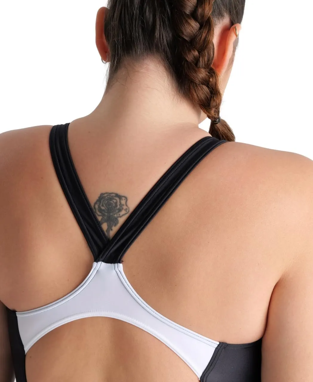 ARENA Feel Women's Threefold V Back Plus Size One Piece Swimsuit Chlorine Resistant Waterfeel Fabric Bathing Suit