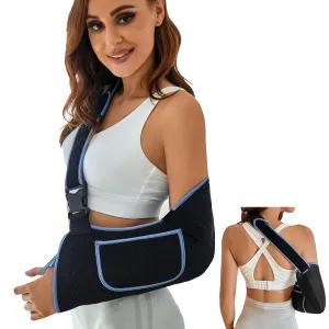 Arm Sling Shoulder Immobilizer-Rotator Cuff Support Brace-Comfortable Medical Sling for Shoulder Injury,Left and Right Arm,Men and Women,for Broken,Dislocated,Fracture,Strain(Large)