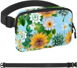 Artistic Sunflowers-274 Crossbody Fanny Pack for Men&Women,Belt Bag for Travel Casual Walking Running Hiking Cycling