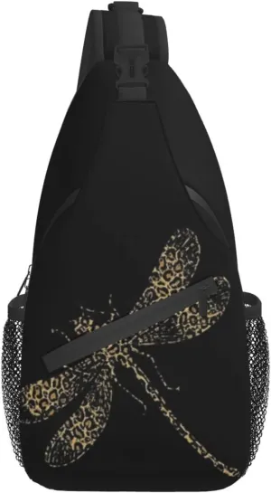 ASYG Dragonfly Sling Bag Crossbody Chest Daypack Casual Backpack Women Shoulder Bag For Travel Hiking Shopping Yoga