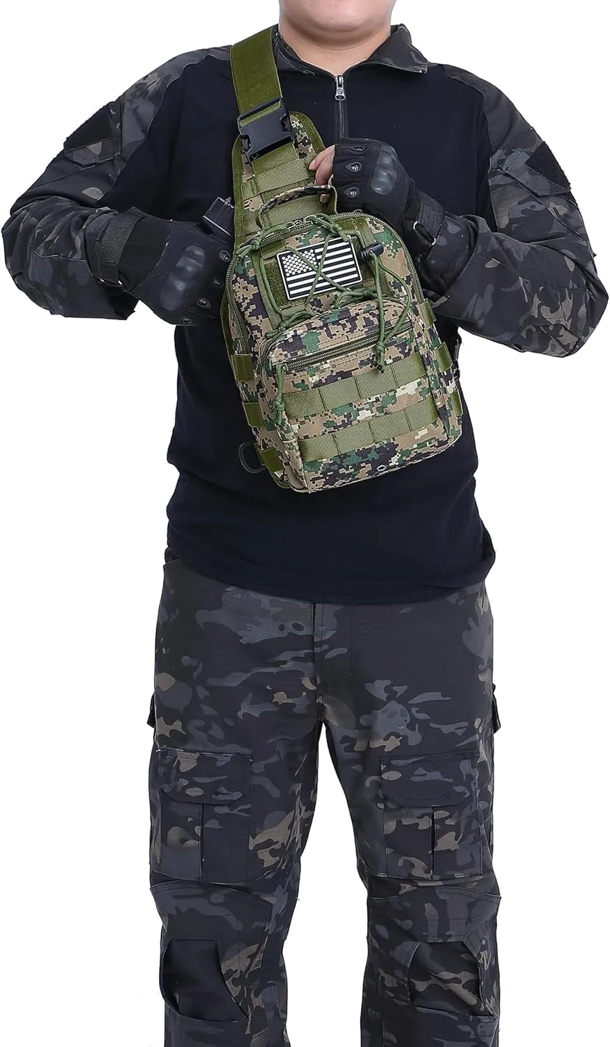 ATBP Small Tactical Sling Bag for Men with Holster Military EDC Shoulder Bag CCW Crossbody Bag 7 Liters
