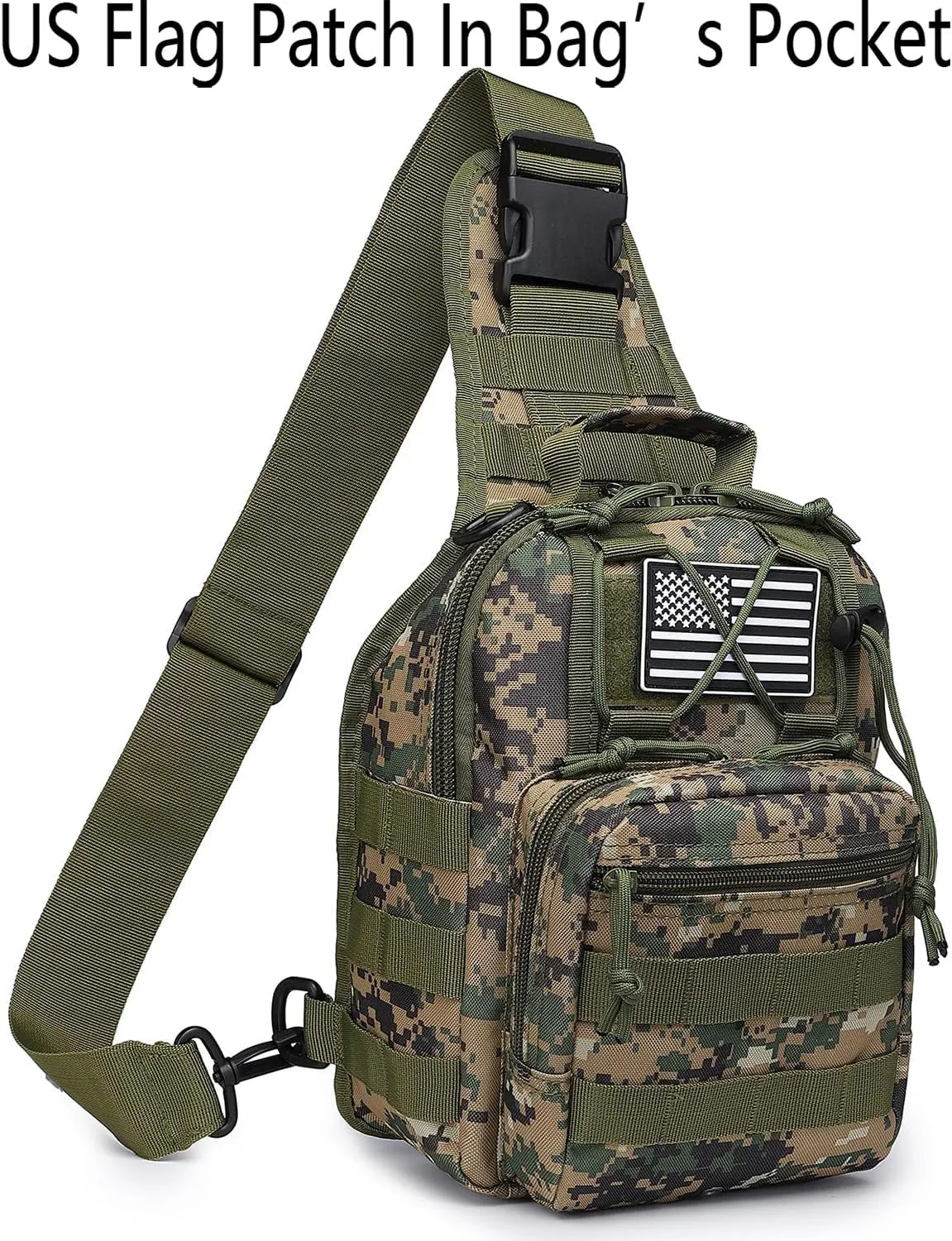 ATBP Small Tactical Sling Bag for Men with Holster Military EDC Shoulder Bag CCW Crossbody Bag 7 Liters