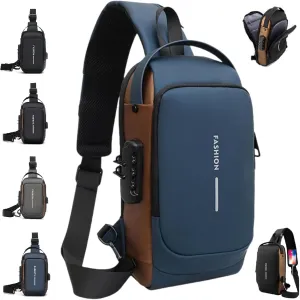 Auricz Bag, New Carbon Fiber Streamline Anti-Theft Sling Bag, Sport Waterproof Shoulder Bag, For Daily Trips, Commutes