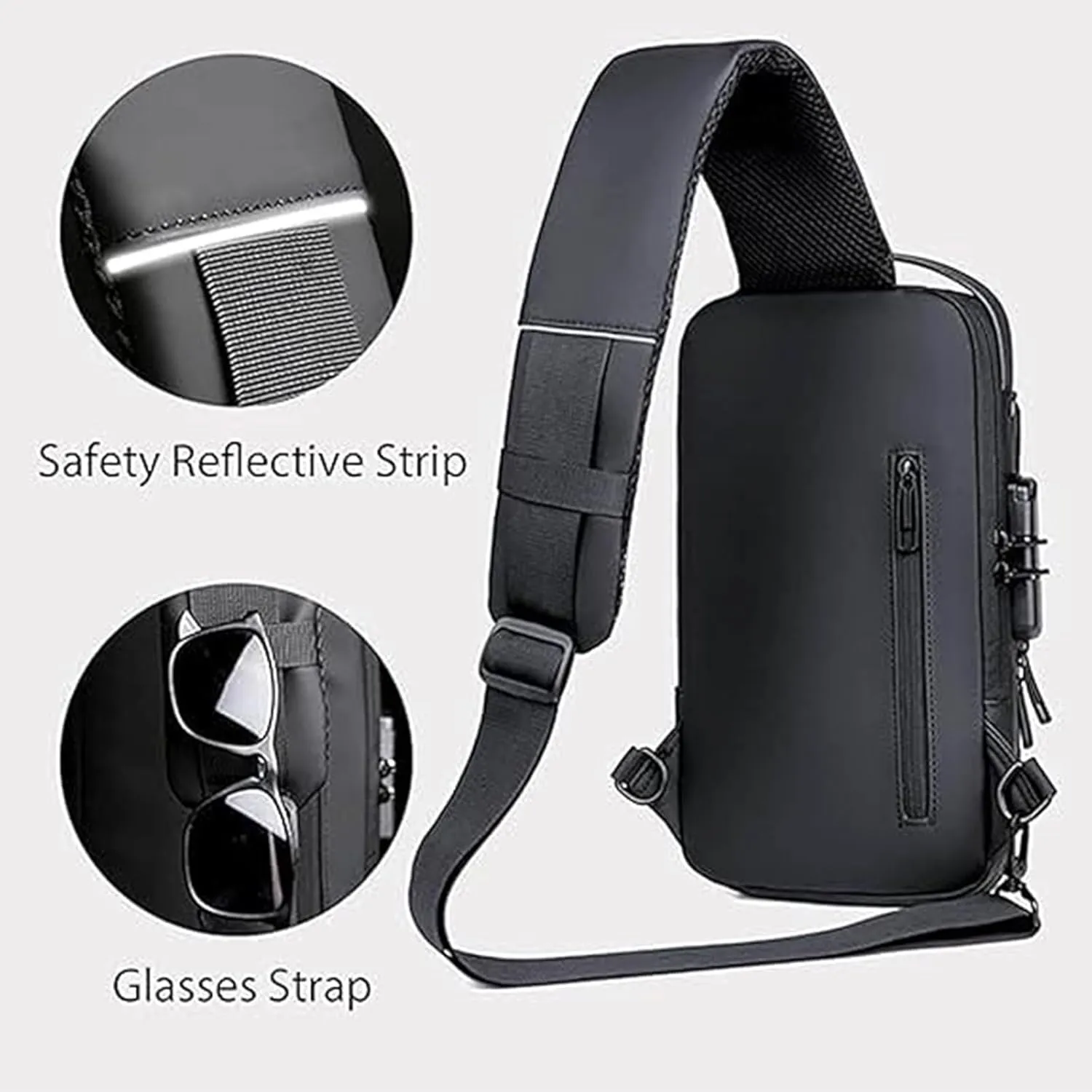 Auricz Bag, New Carbon Fiber Streamline Anti-Theft Sling Bag, Sports Crossbody Waterproof Anti-Theft Shoulder Bag