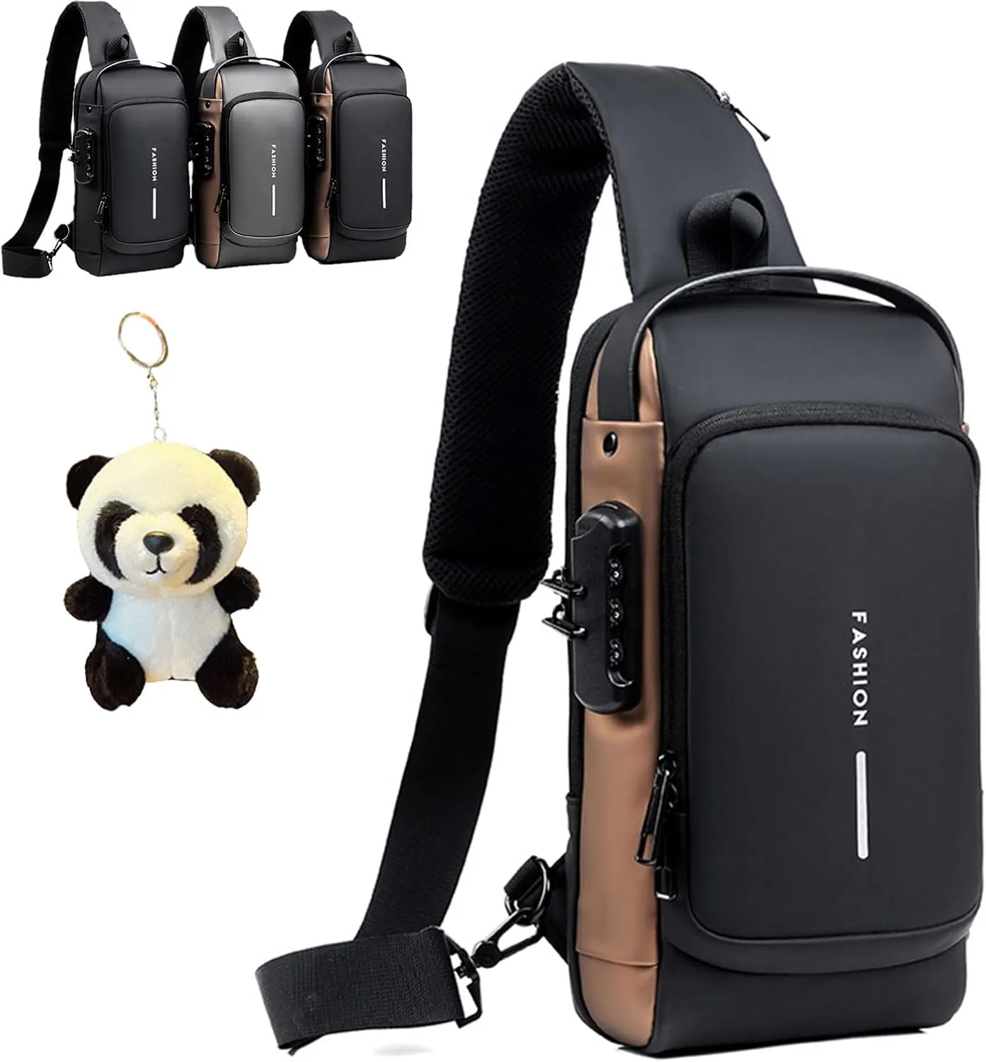 Auricz Bag, New Carbon Fiber Streamline Anti-Theft Sling Bag, Sports Crossbody Waterproof Anti-Theft Shoulder Bag