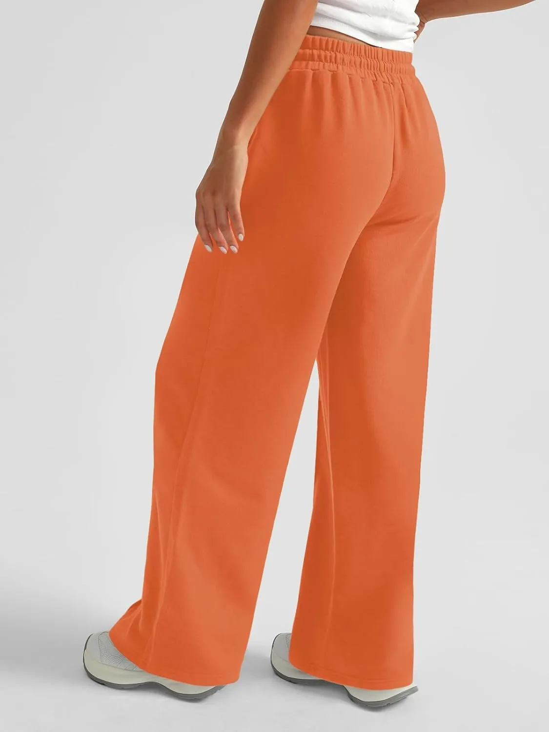 AUTOMET Womens Wide Leg Sweatpants High Waisted Baggy Pants Drawstring Athletic Joggers