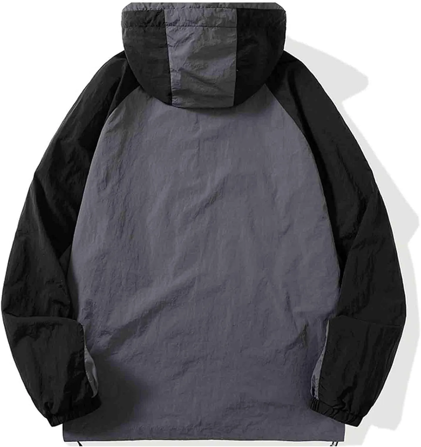 Aymnlox Oversize Hoodie for Men Fashion Color Block Long Sleeve Hooded pullover Drawstring Loose Fit Lightweight Sweatshirts