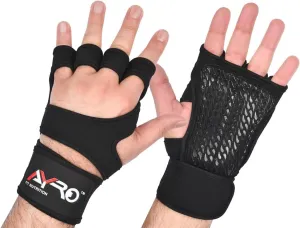 AYRO Ventilated Weightlifting Workout Gloves for Men & Women, Gym Gloves with Built-in Wrist Wraps for Men & Women-Best for Weightlifting, Gym Fitness, Hand Support & Cross Training