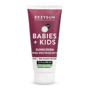 Babies & Kids SPF 50 Mineral Sunscreen | Dermatologically Tested for Sensitive Skin | Contains Aloe Vera | Sweat/Water Resistant | Cruelty-Free | Reef-Safe | Travel Size - 3.3 FL OZ
