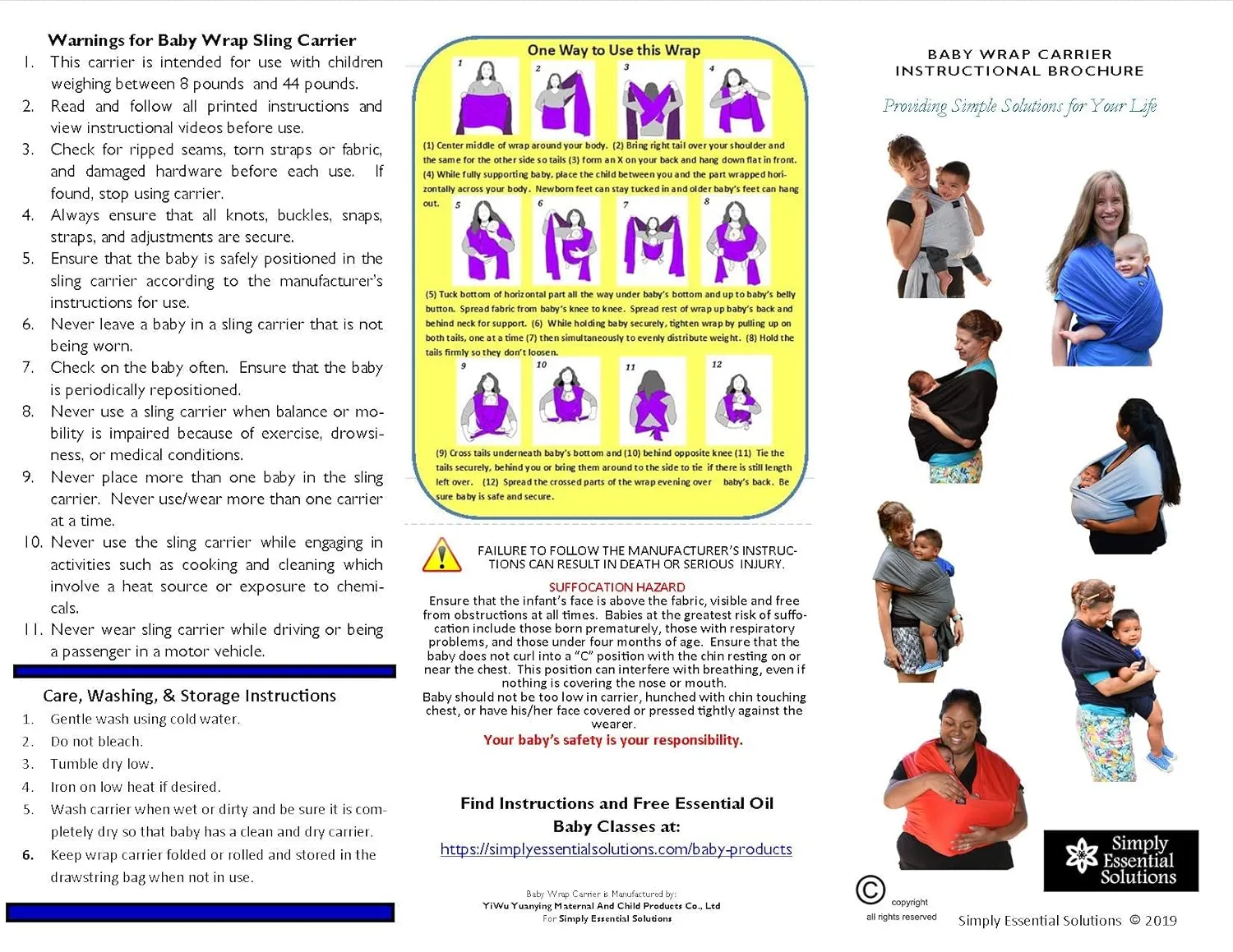 Baby Wrap Carrier Soft, Stretchy, Cotton Baby Wrap, Baby Sling, Nursing Cover Up for use with Newborn-Toddler: Evenly distributes Weight for More Comfortable Carrying (Purple)
