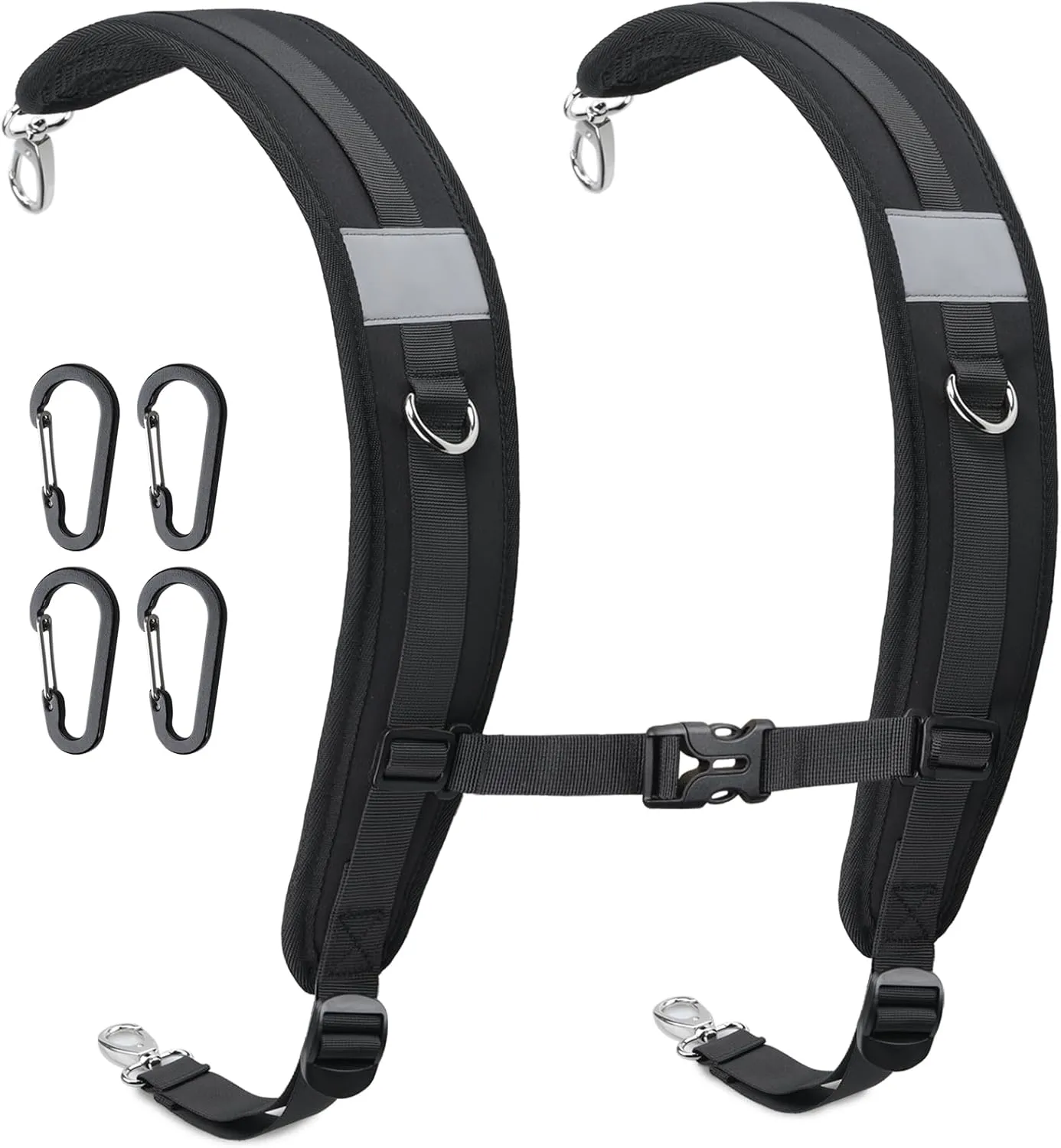 Backpack Straps, Backpack Shoulder Strap for Bags Strap Replacement Padded Bag Strap Adjustable Back Pack Attachment with Metal/Plastic Clips for Backpack Sprayer/Dry Bag