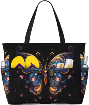 Bad Boy Red Wolf Spacious Large Capacity Beach Travel Bag - Foldable Beach Bag Tote Bag With Zipper