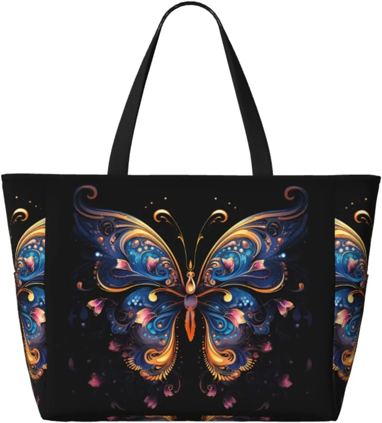 Bad Boy Red Wolf Spacious Large Capacity Beach Travel Bag - Foldable Beach Bag Tote Bag With Zipper