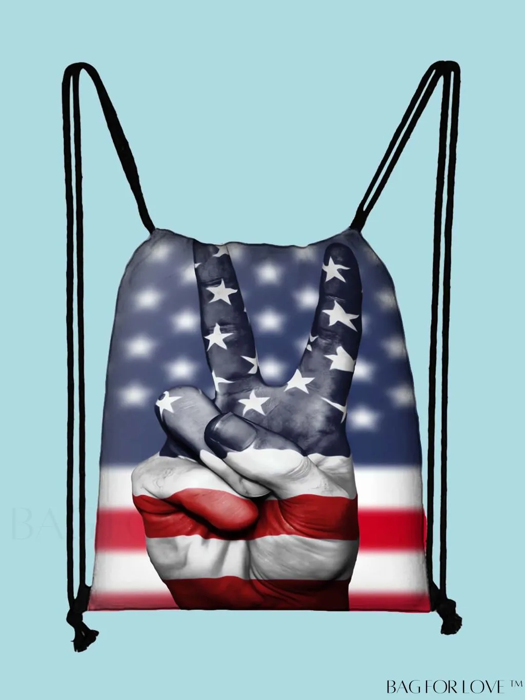 BagForLove - Portable Independence Day Drawstring Backpack - Ideal for Outdoor Shopping