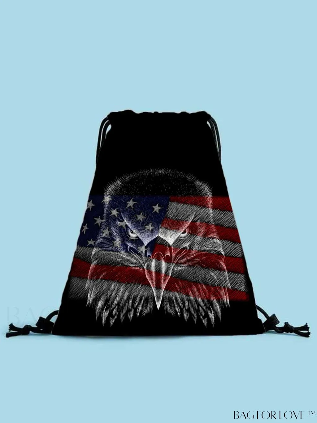 BagForLove - Portable Independence Day Drawstring Backpack - Ideal for Outdoor Shopping