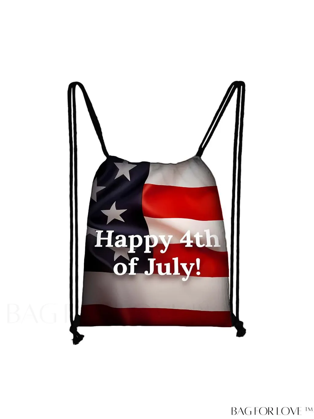BagForLove - Portable Independence Day Drawstring Backpack - Ideal for Outdoor Shopping
