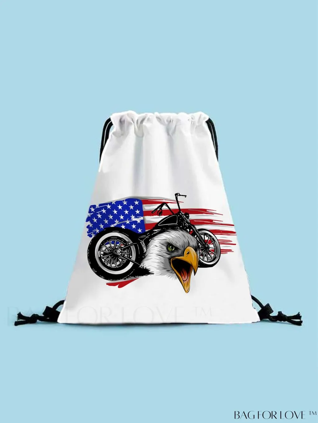 BagForLove - Portable Independence Day Drawstring Backpack - Ideal for Outdoor Shopping