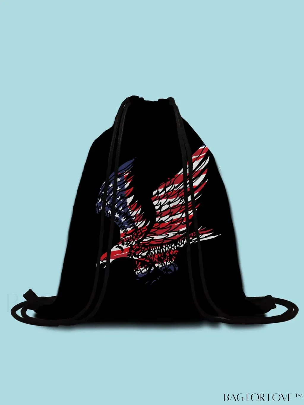 BagForLove - Portable Independence Day Drawstring Backpack - Ideal for Outdoor Shopping